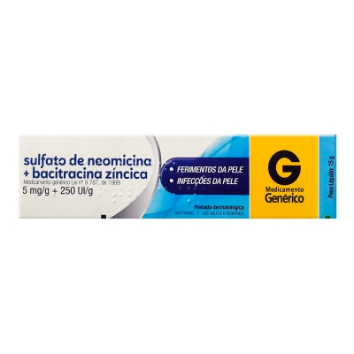 Neomicina + Bacitracina Pomada 15G Gen.cimed