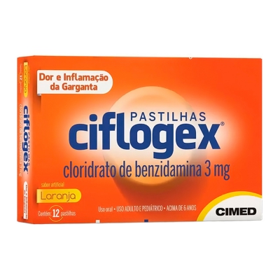Ciflogex Pastilha 12Un Laranja