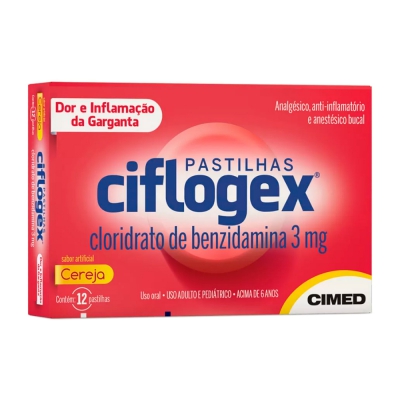 Ciflogex Pastilha 12Un Cereja