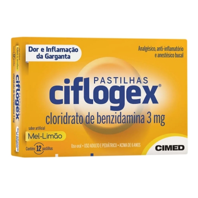 Ciflogex Pastilha 12Un Mel & Limão