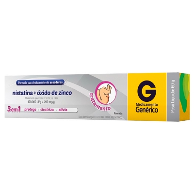 Nistatina + Oxido Zinco Pomada 60G Gen.cimed