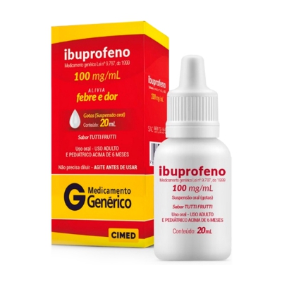 Ibuprofeno 100Mg/ml Gotas 20ML Gen.cimed