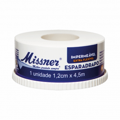 Esparadrapo Missner Impermeável Branco 1,2Cm X 4,5Mt