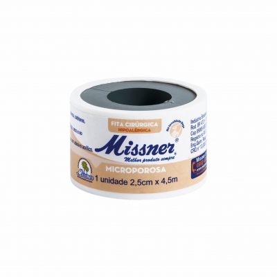 Fita Microporosa Missner Bege 2,5Cm X 4,5Mt