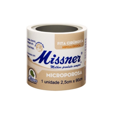 Fita Microporosa Missner Bege 2,5Cm X 90Cm