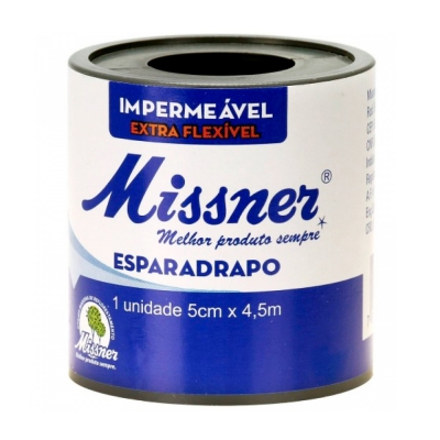 Esparadrapo Missner Impermeável Branco 5Cm X 4,5Mt