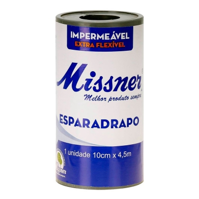 Esparadrapo Missner Impermeável Branco 10Cm X 4,5Mt