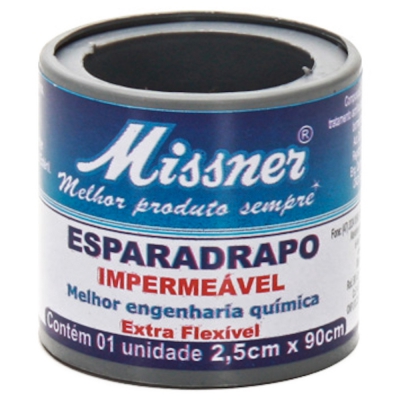 Esparadrapo Missner Impermeável Branco 2,5Cm X 90Cm