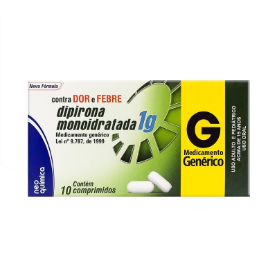 Dipirona Monoidratada 1G 10Cpr Gen.neo Química