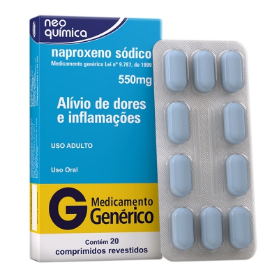 Naproxeno Sódico 550Mg 20Cpr Gen.neo Química