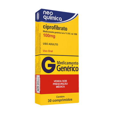 Ciprofibrato 100Mg 30Cpr Gen.neo Química