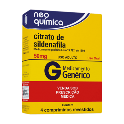 Sildenafila 50Mg 4Cpr Gen.neo Química