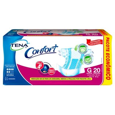 Fralda Tena Confort Mega G 20Un