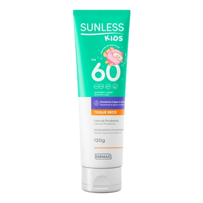 Protetor Solar Farmax Sunless Fps60 Kids Toque Seco 120G