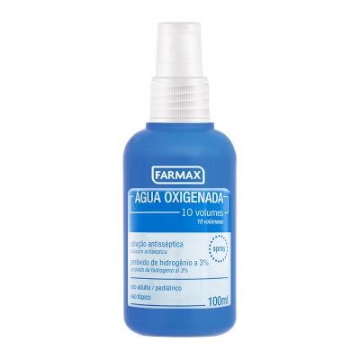Água Oxigenada Antisséptica Spray Farmax 10Vol 100ML