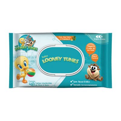 Toalha Umedecida Looney Tunes 48Un