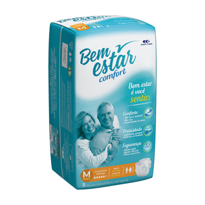 Fralda Cotidian Bem Estar Confort M 8Un