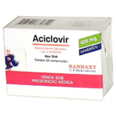Aciclovir 400Mg 25Cpr Gen.ranbaxy