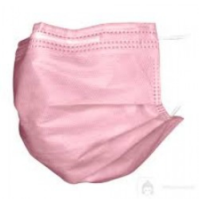 Máscara Descartável Santa Clara Rosa 5Un