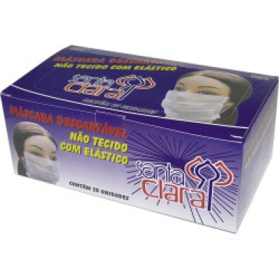Máscara Descartável Santa Clara Tripla 25Az