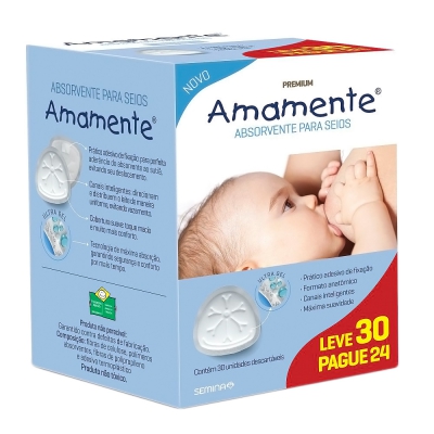 Absorvente Para Seios Amamente Leve30Un Pague24Un