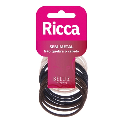 Elástico de Cabelo Ricca Sem Metal 3Mm