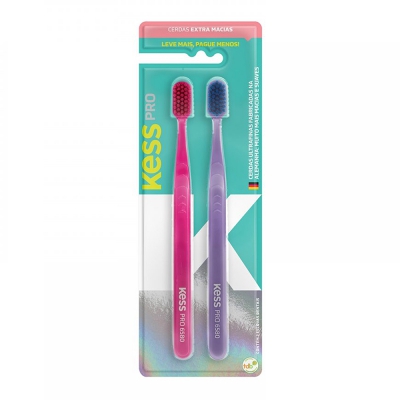 Escova Dental Kess Pro Extra Macia 2Un Rf.2105