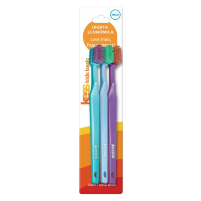 Escova Dental Kess Kids Basic 3Un Rf.2581