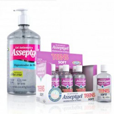 Álcool Gel Asseptgel Teens Soft 52G