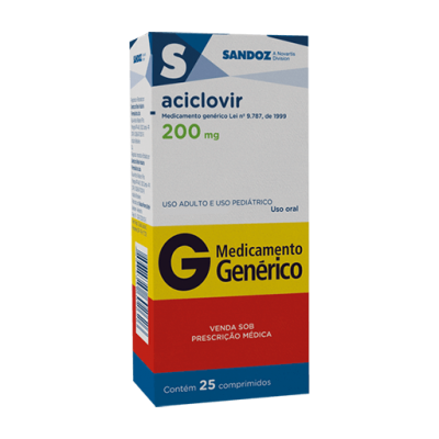 Aciclovir 200Mg 25Cpr Gen.sandoz