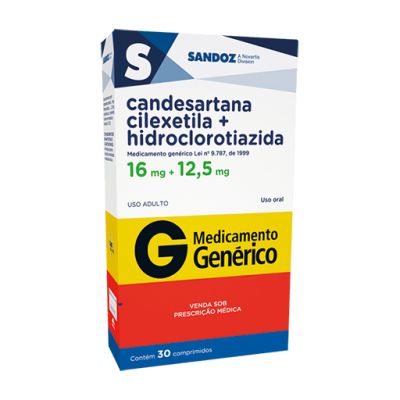 Candesartana + Hct 16Mg + 12,5Mg 30Cpr Gen.sandoz