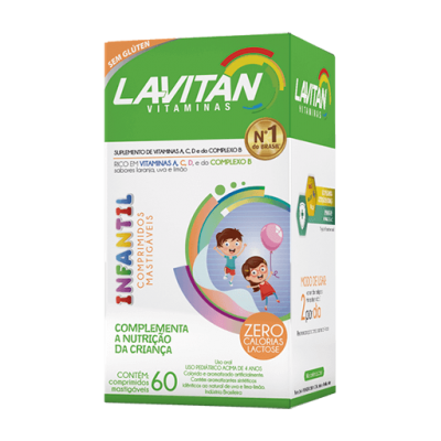 Lavitan Kids 60Cpr Mastigáveis