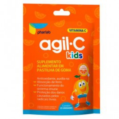 Agil C Kids Laranja 30Mg 25Pastilhas