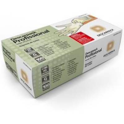 Luva Látex Descarpack Profissional Com Pó M 100Un