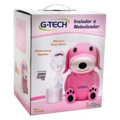 Inalador e Nebulizador G-Tech Dog Rosa Ref.nebdogrs