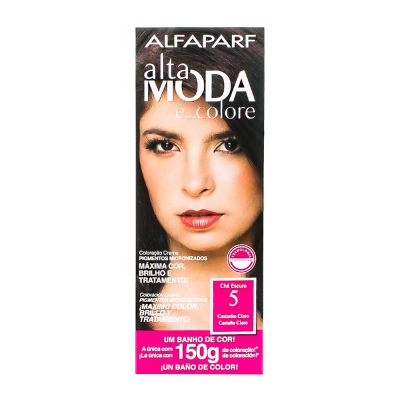 Tintura Alta Moda 5 Chá Escuro Castanho Claro 150G