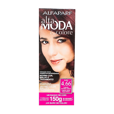 Tintura Alta Moda 4.66 Castanho Vermelho Intenso 150G