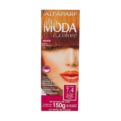 Tintura Alta Moda 7.4 Louro Médio Acobreado 150G