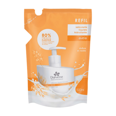 Sabonete Líquido Davene Aveia Refil 500ML