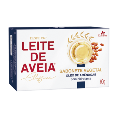 Sabonete Davene Leite de Aveia Clássico e Amêndoas 90G