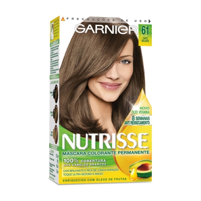 Tintura Garnier Nutrisse 61 Cinza Escuro