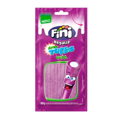 Bala Fini Tubes Azedinhos Uva 80G