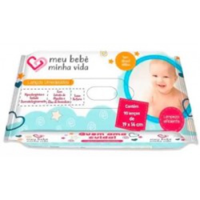 Lenço Umedecido Meu Bebê Minha Vida 90Un