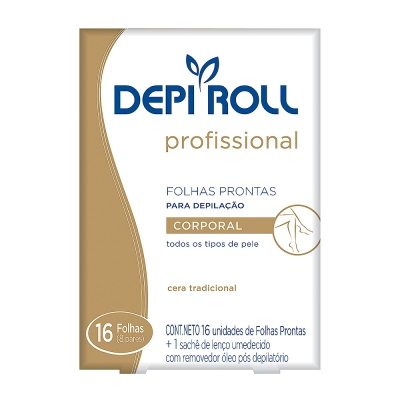 Folhas Depilatória Depiroll Corporal Tradicional 16Un