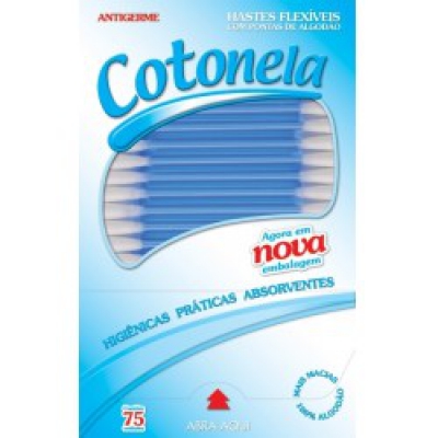 Hastes Flexíveis Cotonela Kids Azul 75Un