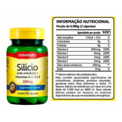 Silicio 100Mg 60Cps Maxinutri