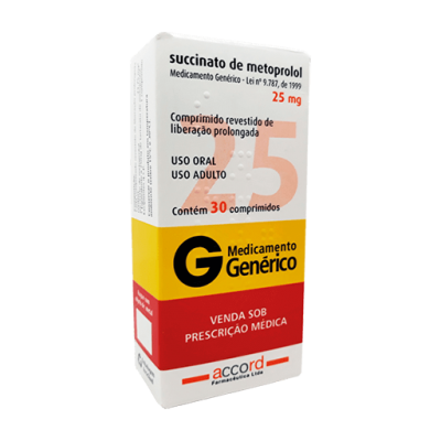 Metoprolol Succinato 25Mg 30Cpr Gen.neo Química