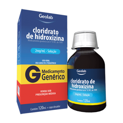 Hidroxizina 2Mg/ml Sol Oral 120ML Gen.geolab