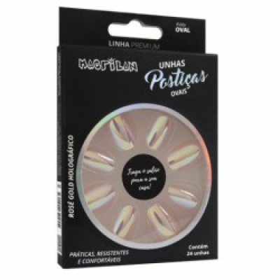 Unhas Postiças Macrilan Oval Branco Up603
