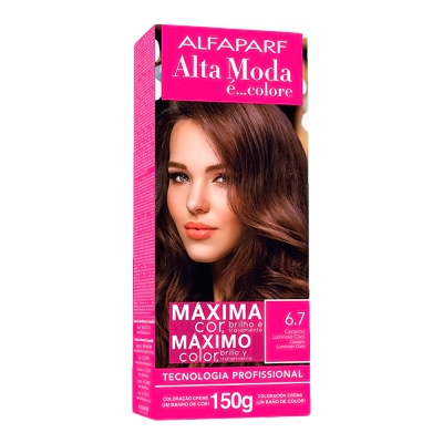 Tintura Alta Moda 6.7 Castanho Luminoso Claro 150G